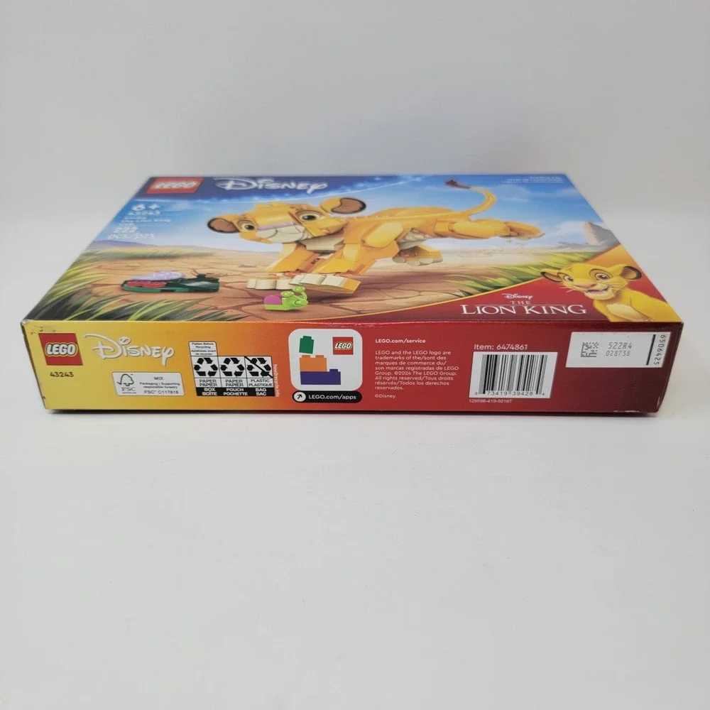 New! LEGO Disney 43243 Simba the Lion King Cub Building Set - 222 pcs - Ages 6+